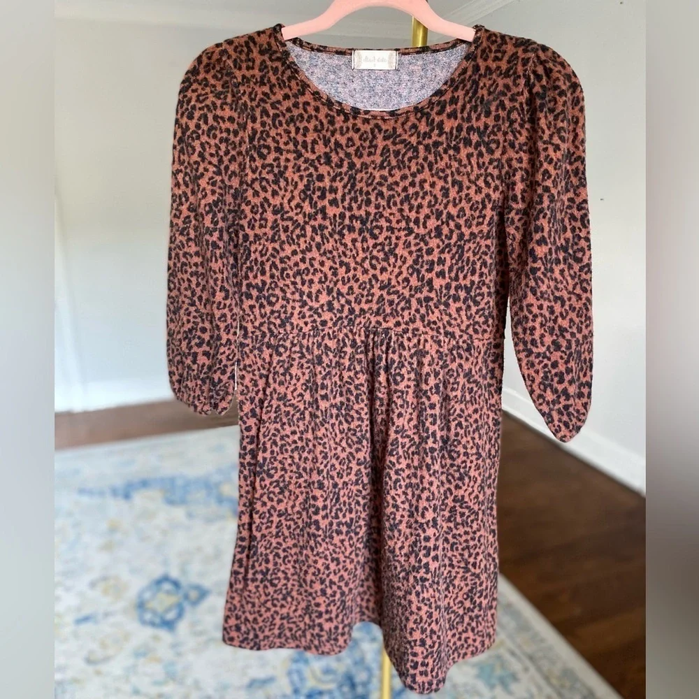 Altar’d State Leopard Print Dress Animal Wedding Warm Party Event Autumn Winter - Picture 2 of 6